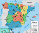 Karte Spanien Regionen